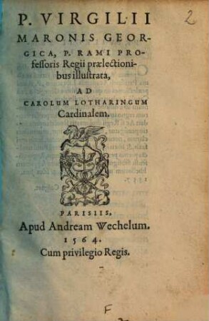 Virgilii Mar. Georgica