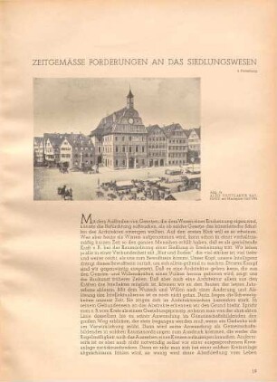 Zeitgemässe Förderungen an das Siedlungswesen [4. Fortsetzung]