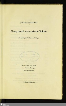 Gang durch versunkene Städte : ein Ausflug ins Reich der Archäologie