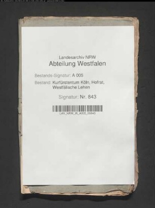 Die Veräusserung der Lehngüter auf der Elpe durch Rembert von Cloedt zu Hanxleden an von Brabeck
