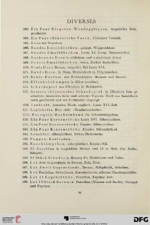 Diverses (Nr. 563-600a)