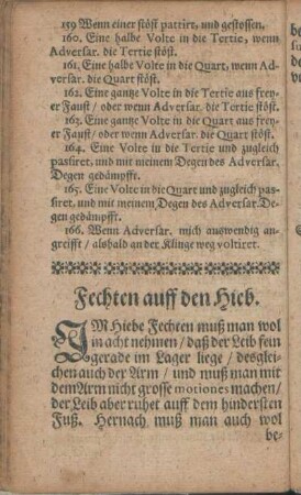 Fechten auff den Hieb.