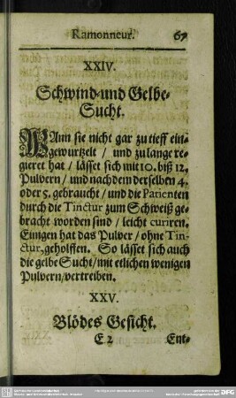 XXV. Blödes Gesicht