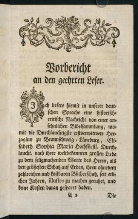 3-10, Vorbericht an den geehrten Leser
