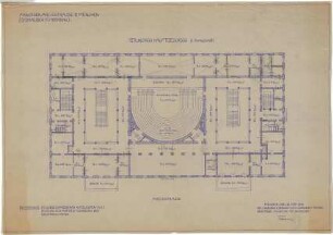 Troost, Paul Ludwig; München, Arcisstr. 12; Führerbau der NSDAP - Hauptgeschoss (Grundriss 1. OG)