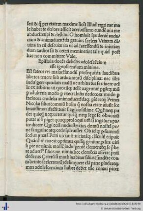 Epistola docens delictis …