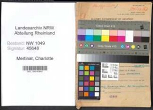 Entnazifizierung Charlotte Mertinat , geb. 12.09.1902 (Lehrerin)
