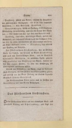 Das Fuerstenthum Liechtenstein