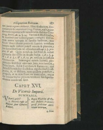 Caput XVI. De Vicariis imperii.
