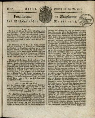 No. 37, Mittwoch den 8ten Mai 1811