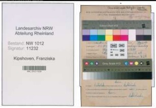 Entnazifizierung Franziska Kipshoven , geb. 05.03.1912 ()