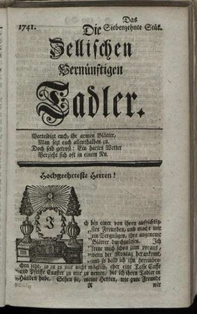 1741. Das Siebenzehnte Stük.