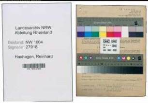 Entnazifizierung Reinhard Hashagen , geb. 05.02.1904 (Monteur)