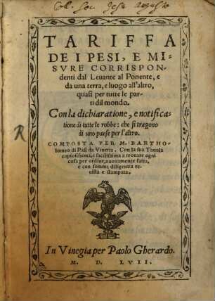 Tariffa de Pesi e mesure