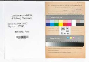 Entnazifizierung Paul Jahncke, geb. 14.10.1903 (Polizeibeamter)
