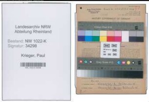 Entnazifizierung Paul Krieger , geb. 22.08.1895 (Buchbinder)