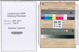 Entnazifizierung Heinrich Moehlen , geb. 26.06.1906 (Kaufm.Angestellter)