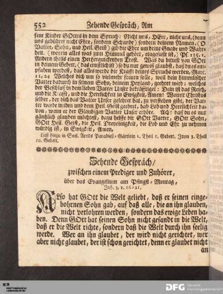 Zehende Gespräch, am Pfingst-Montag.