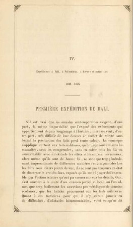 IV. Expéditions à Bali, à Palèmbang, à Bornéo et autres îles