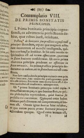 115-130 Contemplatio VIII., De primis bonitatis principiis