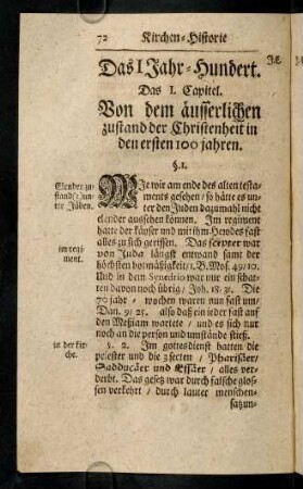 72-77, Das I. Capitel