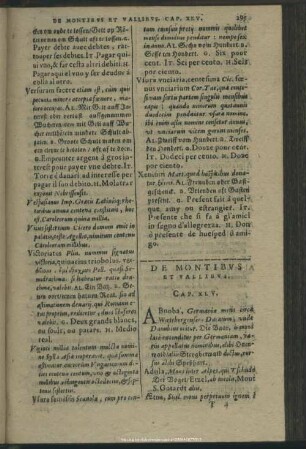 De Montibus Et Vallibus. Cap. XLV