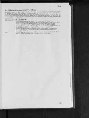 II.4 Hilfseinrichtungender Forschung