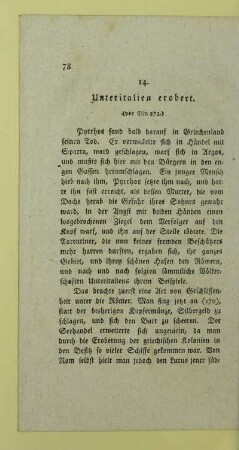 14. Unteritalien erobert