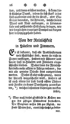 Von der Reinlichkeit in Häusern und Zimmern
