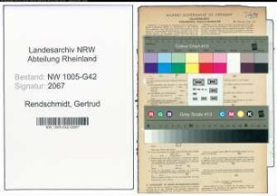 Entnazifizierung Gertrud Rendschmidt , geb. 03.06.1908 (Schaustellerin)