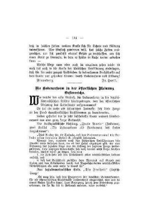 Die Bodenreform in der öffentlichen Meinung Oesterreichs