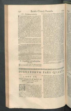 Digestorum Pars Quarta.