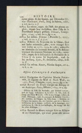534-535, Histoire d´Afrique & Amérique