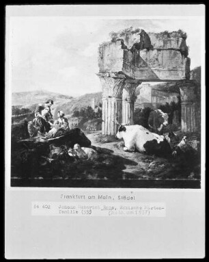Römische Hirtenfamilie bei ihrer Herde