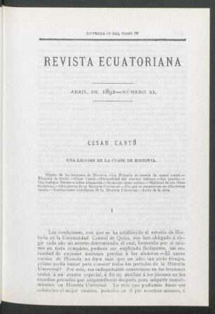 Abril de 1892 - Número XL