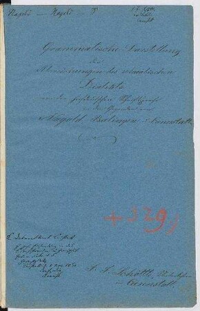 Sprachaufsatz aus Nagold OA Nagold
