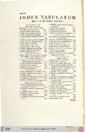 Index Tabularum
