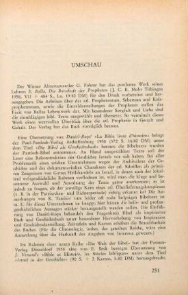251 [Rezension] Daniel-Rops, Henri, Die Bibel als Geschichtsbuch