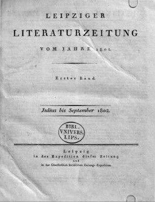 1802: Leipziger Literaturzeitung