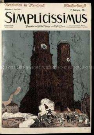 Satirische Wochenzeitschrift Simplicissimus. 17. Jahrgang 1912