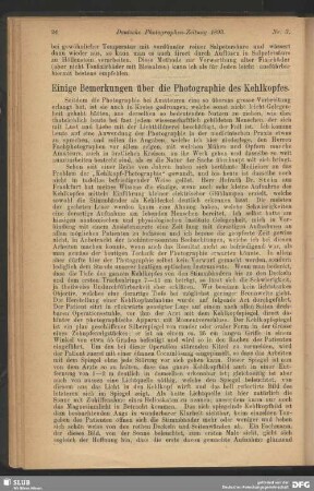 Einige Bemerkungen über die Photographie des Kehlkopfes