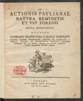 De Actionis Paulianae Natura Requisitis Et Usu Forensi Nova Disquisitio