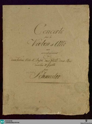 Concertos - Don Mus.Ms. 2164 : iSol (2), orch; D