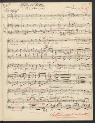 Schlecht' Wetter ; V, pf; RWV 76,7; op. 76,7