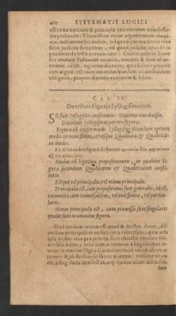 Cap. IV. De tribus Figuris Syllogismorum.