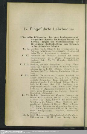 IV. Eingeführte Lehrbücher