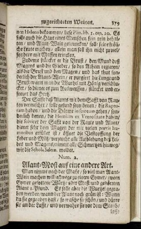 [Num. 1. Alant-Wein zu machen] - Num. 60. Ein anderer Wund-Tranck