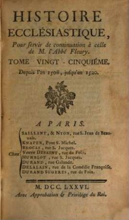 Histoire Ecclésiastique, 25. Depuis l'an 1508, jusqu'en 1520