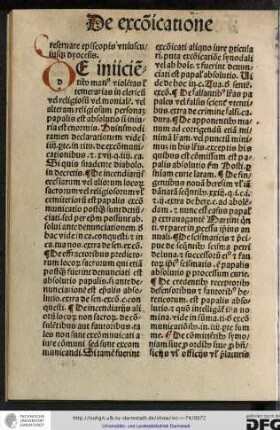 De iniicientibus manus violentas vel temerarias in clericum vel religiosum vel monialem vel alteram religiosam personam papalis est absolutio si iniuria est enormis.
