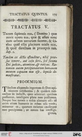 Tractatus quintus